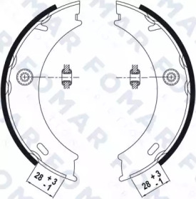 FOMAR FRICTION fo9022 -  Комплект тормозных колодок, стояночная тормозная система